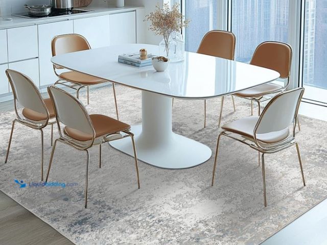 Lot 49-1575687 - Washable Rugs 8x10 Area Rugs for Living Room - Modern Abstract Rugs for Bedroom, Dining Room, Large ...