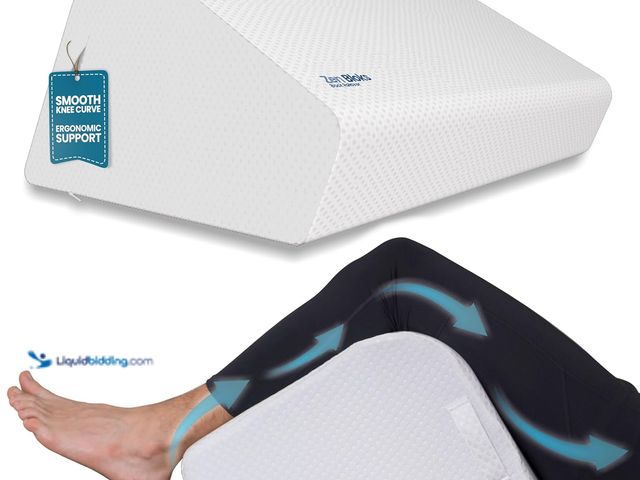 Lot 49-5410588 - Patented Leg Elevation Bed Wedge Leg Pillow Foam 11" for Ergonomic Back Pain Relief - Knee Pillow fo...