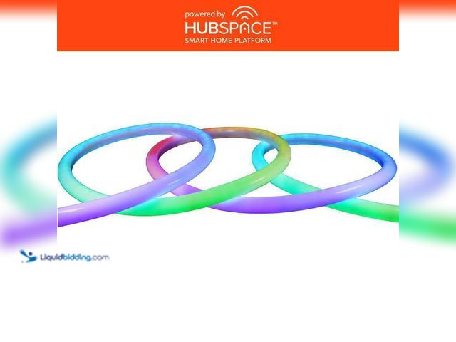 Lot 49-5412975 - 16.4 ft. Smart RGBWIC Dynamic Color Changing 360° Dimmable Plug-In LED Outdoor Rope Light Powered by...