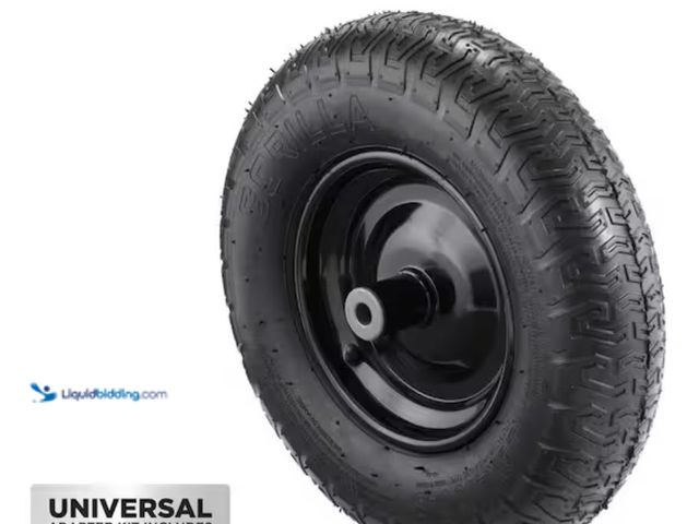 Lot 49-3614445 - Gorilla 16 in. Pneumatic Universal Wheelbarrow Tire Only, Model # GTP-16WB, Unused. (NOTE: No air, f...