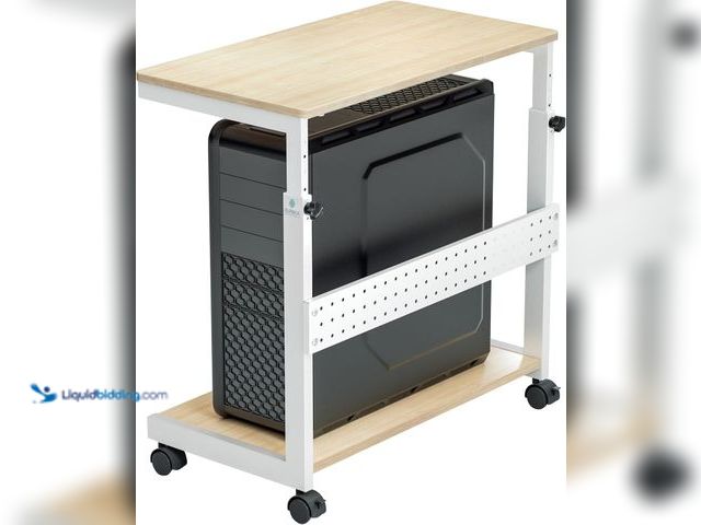 Lot 49-5406719 - EUREKA ERGONOMIC PC Stand Computer Cart, Height Adjustable Tower Stand 2-Tier Suit for ATX Case Prin...
