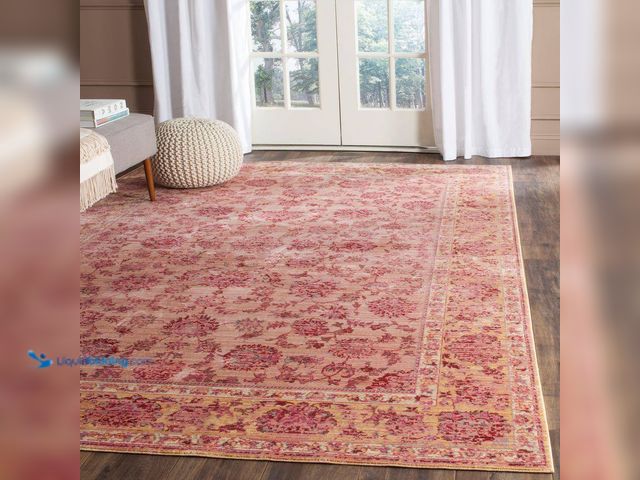 Lot 49-5437785 - SAFAVIEH Valencia Pink/Multi 8 ft. x 10 ft. Border Floral Area Rug. [Model # VAL113H-8] Unused