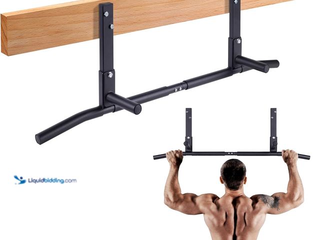 Lot 49-5449219 - AmStaff Fitness Joist Mount Pull Up Bar, Ceiling Mounted Chin Up Bar for Home Gym, Crossfit, Beam, R...