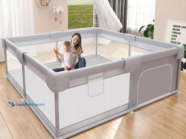 Lot 49-3527731 - Hiaksedt Baby Playpen 50x50 Inch, Play Pens for Babies and Toddlers Baby Fence Play Yards for Indoor...