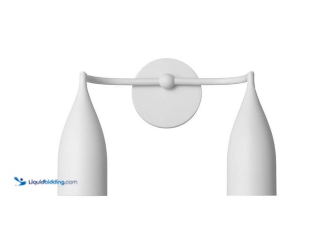 Lot 49-1628229 - Generation Lighting Maya 14.75 in. W x 10.125 in. H 2-Light Matte White Dimmable Bathroom Vanity Lig...