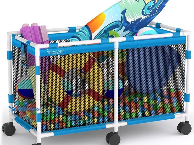 Lot 49-5413705 - Pool Storage Bin - 235 Gallon 69" L Extra Large Pool Float Storage Organizer with Heavy Duty Tear & ...