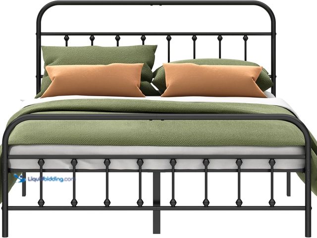 Lot 49-5437713 - Metal Bed Frame - Structurally Stable Heavy Duty Steel Slat Supported Full Bed Frames,No Box Spring ...