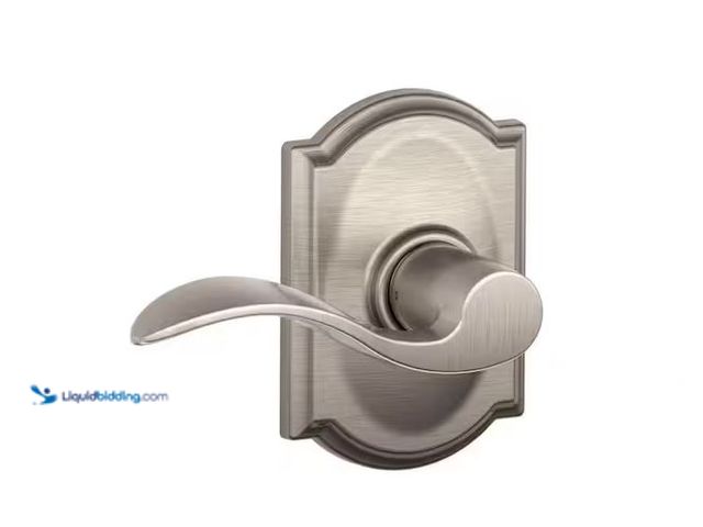 Lot 49-1568740 - Lot of (2) Schlage Accent Satin Nickel Passage Hall/Closet Door Handle with Camelot Trim Model # F10...