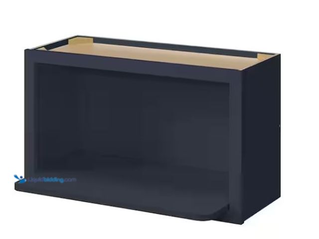 Lot 49-5551628 - Hampton Bay Avondale 30 in. W x 12 in. D x 18 in. H Ready to Assemble Plywood Shaker Microwave Wall ...