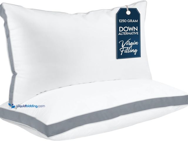 Lot 49-3527732 - Utopia Bedding Bed Pillows for Sleeping King Size (Grey), Set of 2, Cooling Hotel Quality, Gusseted ...