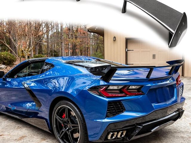 Lot 49-5485678 - Rear High Wing Spoiler Fit for Corvette C8 2020-2025 Carbon Fiber Painted Trunk Spoiler Accessories....