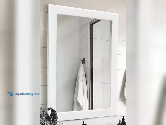 Lot 49-3639352 - 24"x32" White Wood Framed Wall/Floor Mirror, Model: MZZJ-6181-WH-B, Unused  Ref#PA0925