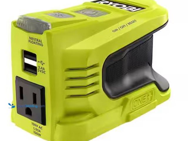 Lot 49-3539093 - RYOBI
18V ONE+ 150-Watt Portable Battery Inverter Power Source (Tool Only) Internet # 308460871
Mo...