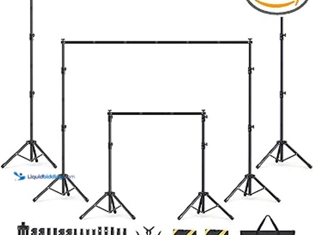 Lot 49-5448230 - Backdrop Stand Kit - 6 Widths, 10x7.5ft Adjustable Background Stand for Parties & Studio Photography...