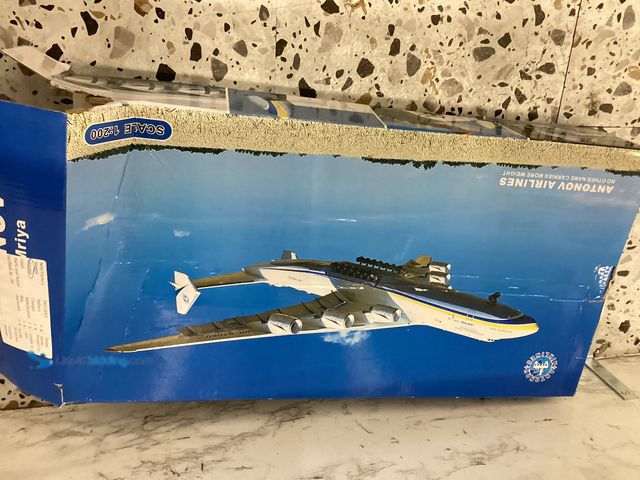 Lot 49-5438032 - Antonov AN-225 Mriya Model Airplane – 1/200 Scale. Model:  AN225-1. Unused