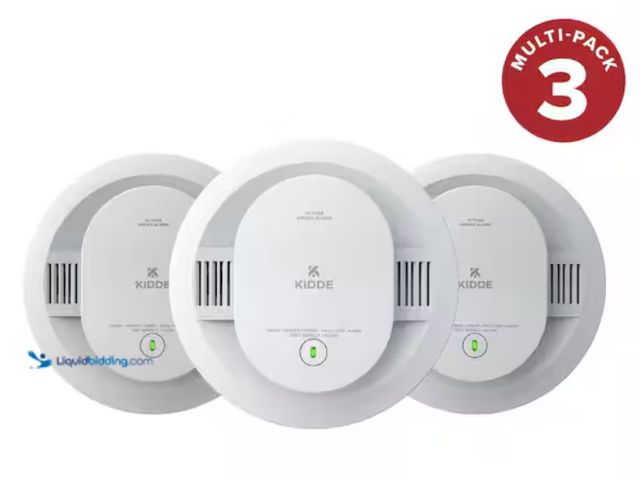 Lot 49-2000476 - (3-Pack) Kidde 10-Year Battery Powered Smoke Detector with Photoelectric Sensor, 20SD10, Model # 210...