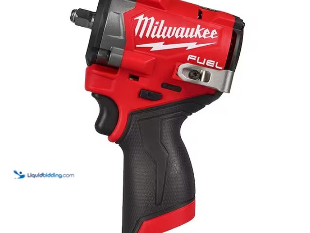 Lot 49-1567841 - Milwaukee M12 FUEL 12V Lithium-Ion Brushless Cordless Stubby 3/8 in. Impact Wrench (Tool-Only), Mode...