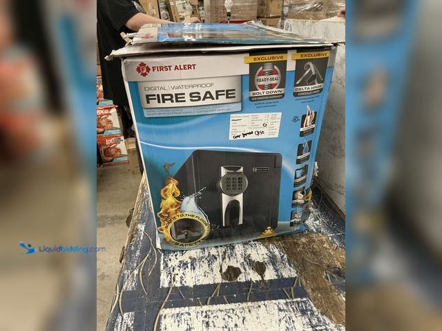 Lot 49-5541711 - First Alert 0.94 cu. ft. Digital Ready-Seal Waterproof Fire Resistant Safe (corner damaged) Unused