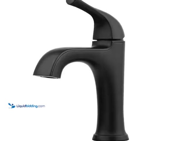 Lot 49-1624786 - Pfister Ladera Single Handle Single Hole Bathroom Faucet in Matte Black Model # LF-042-LRBB, New, Fa...