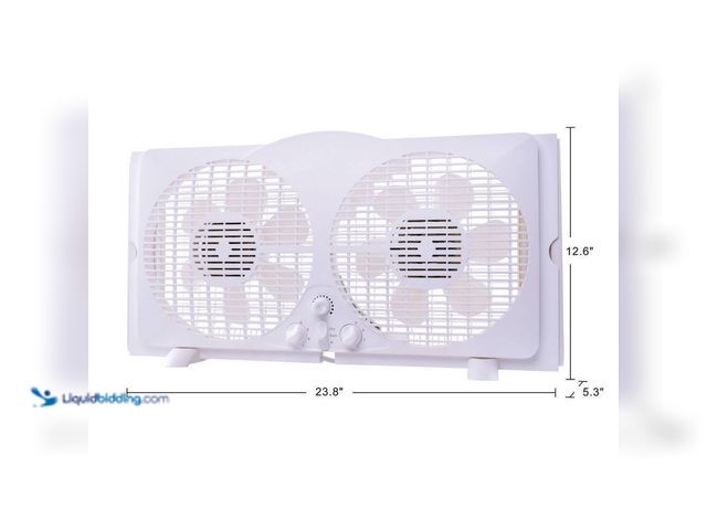Lot 49-5414823 - hampton bay 9 in. Twin Window Fan Model # WDF9-2 unused tested works