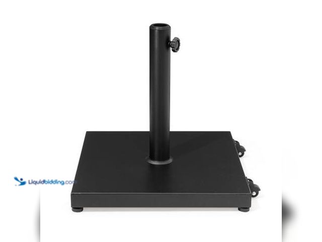 Lot 49-5553513 - Crestlive Products 40 lbs. Square Weighted Patio Stand for Outdoor Patio Umbrella Base in Glossy Bla...