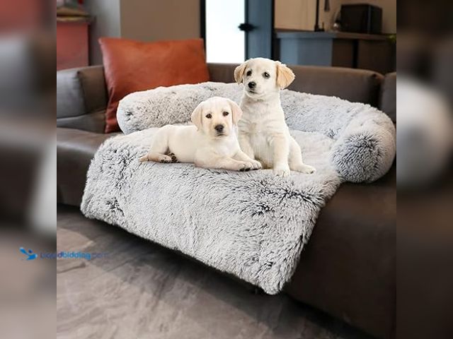 Lot 49-5454282 - Calming Dogs/Cats Bed Mats, Dog Pad Washable Removable Couch Cover, Plush Long Fur Mat for Pets, Wat...