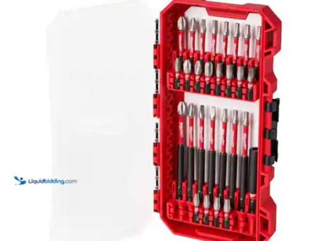 Lot 49-1578237 - (28-Piece) Milwaukee SHOCKWAVE Impact Duty Alloy Steel Screw Driver Bit Set, Model # 48-32-5164, New...
