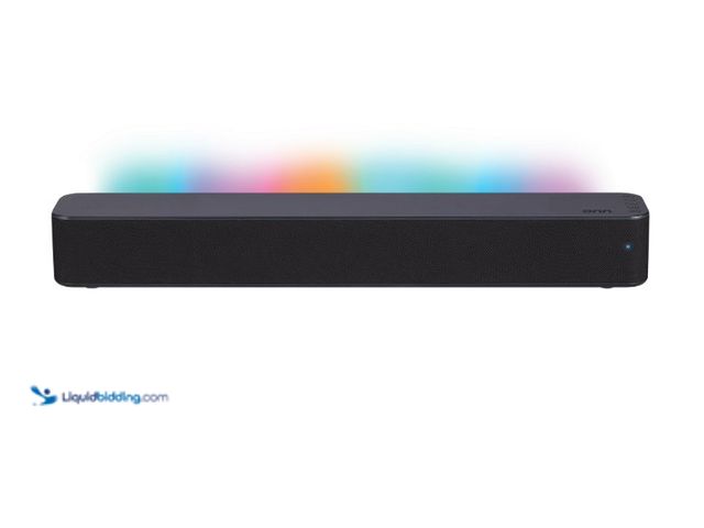 Lot 49-1622956 - onn 20 Inch Bluetooth 2.1 Channel Soundbar with Multi-Color LED Lighting, Black, Model # 226407466, ...