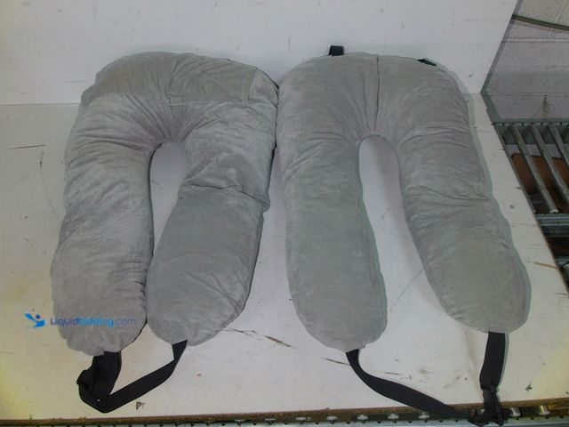 Lot 49-1575901 - Lot of (2) U Shaped Maternity Pillow, Grey, Slightly used  Ref#SRHD0211
