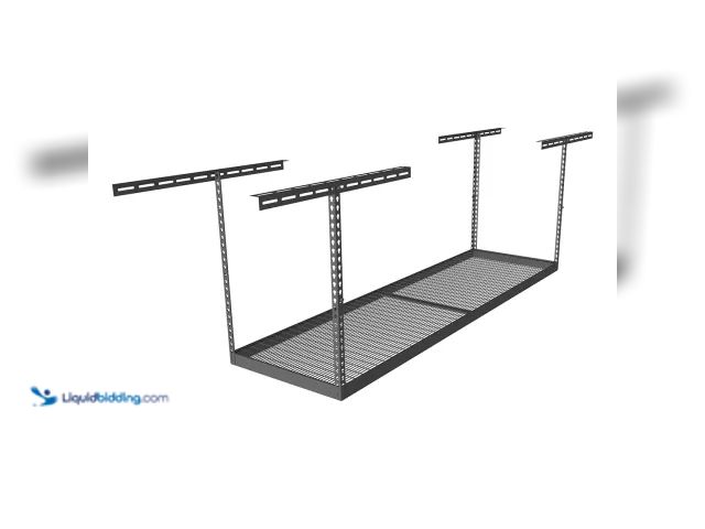 Lot 49-1623418 - Lot of (2) Safe racks Storage racks, Silver, Model # sb-38pk-h,Unused, Shipping damage. (NOTE: Both ...