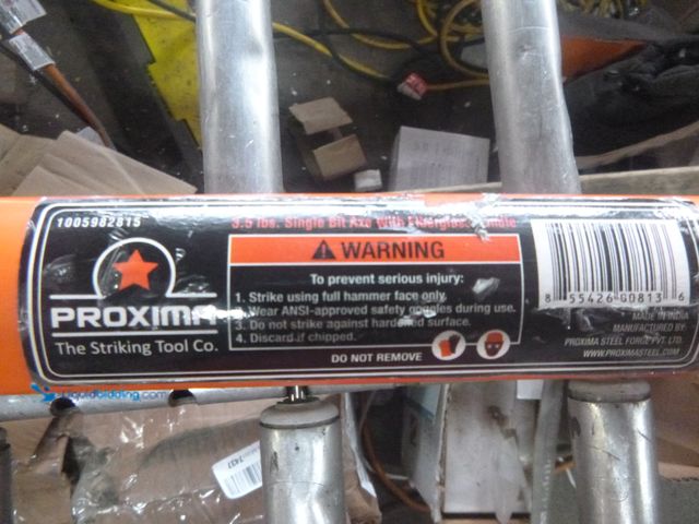 Lot 49-1518282 - Proxima 36in 3.5lb Single Bit Axe With Fiberglass Handle Model #1005982815, Unused (36in Total, 33in...