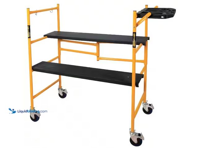 Lot 49-3431431 - MetalTech Jobsite Series Baker 4.1 ft. H x 3.4 ft. W x 1.8 ft. D Mini Scaffold Platform with Wheels,...