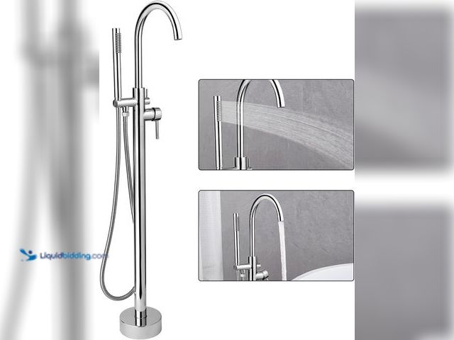 Lot 49-5544196 - Freestanding Tub Faucets, Floor Mount Free Standing Tub Faucet, Brass Tub Filler, Freestanding Batht...
