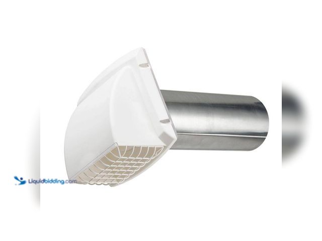 Lot 49-5410640 - Lot of 2. Everbilt Wide Mouth Dryer Vent Hood in White. [Model # BPMH4WHD6] Unused