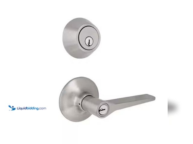 Lot 49-1577323 - Defiant Freedom Satin Nickel Single Cylinder Combo Pack, Model # 32MEX2D1B, Unused.   Ref#ASRHD0130