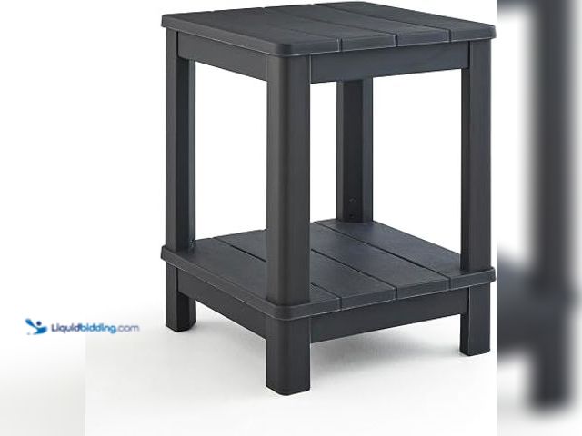 Lot 49-2022627 - Keter Deluxe Adirondack Side Table - Graphite, Model # B0DZGBC2R8, MSRP: $49.98.  New.   Ref#SB0922