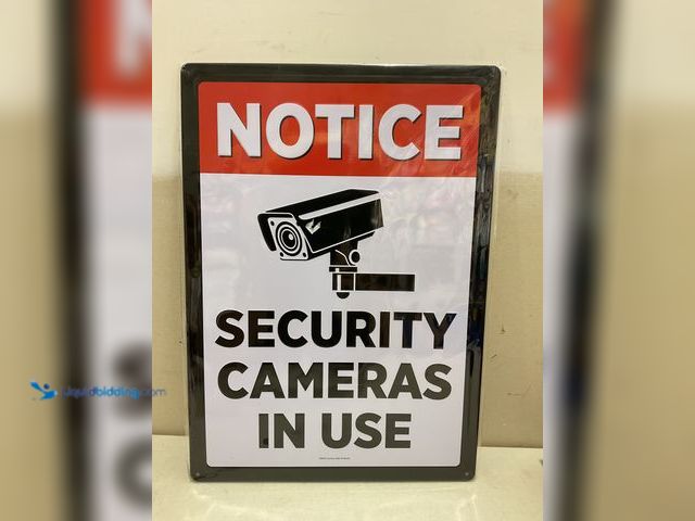 Lot 49-2009178 - Other WOW AN AMAZING METAL COLLECTIBLE SIGN “SECURIY CAMERAS IN USE” MEASURES APPROXIMATELY 12X16 AN...