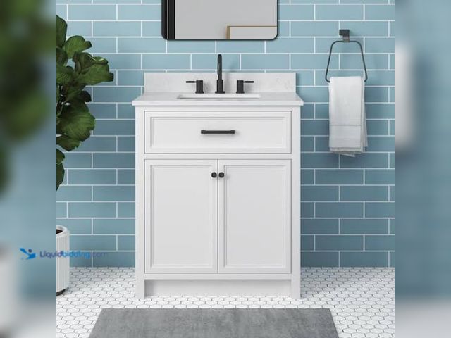 Lot 49-5542397 - Glacier Bay
30in. Single Sink White Freestanding Bath Vanity with White Cultured Marble Top (Assemb...