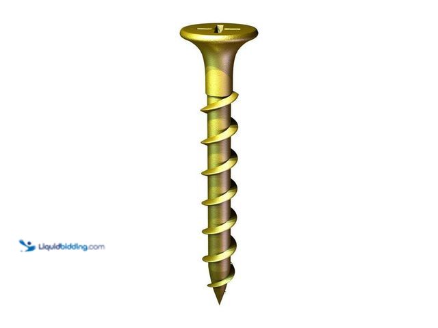 Lot 49-5406815 - Grabber #8 x 3 in. Gold Phillips Bugle Head Screw (5 lb. per Box), Model # 23295, Unused.