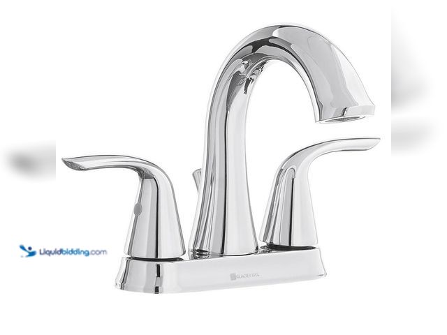 Lot 49-3513419 - Glacier Bay Irena 4 in. Centerset 2-Handle Bathroom Faucet in Chrome. [Model # F51A1130CP] Unused
