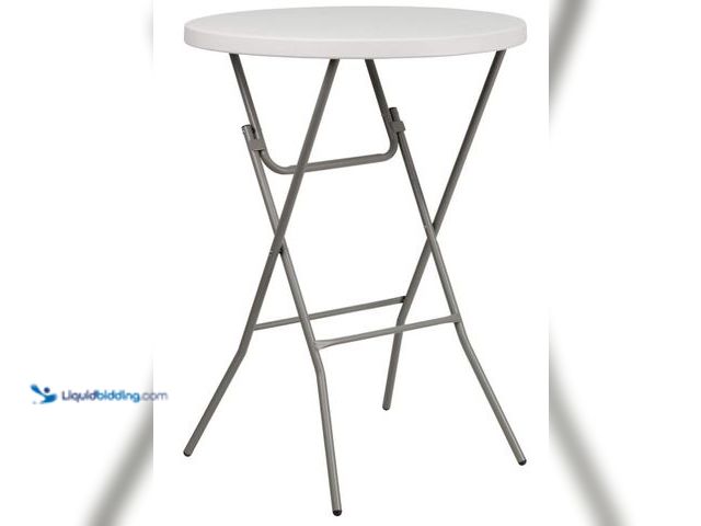 Lot 49-1558989 - Flash Furniture Kathryn 31.5" Round All-Occasion Folding Bar Height Table for Parties and Commercial...