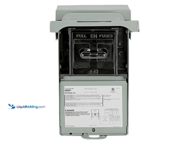 Lot 49-3614950 - Midwest Electric 60-Amp 240-Volt Fused AC Disconnect (Model U065F1P) - Unused  Ref#BIN0730