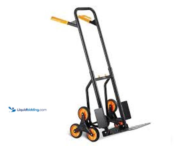 Lot 49-5483830 - VEVOR Stair Climbing Cart, 440 lbs. Capacity Stair Climber Hand Truck and Dolly, Heavy-Duty Folding ...