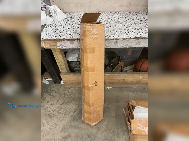 Lot 49-3536845 - Hampton Bay Courtland 5.75 in. W. x 34.5 in. H x 5.75 in. D Cabinet Corner Post Moulding in Polar Wh...