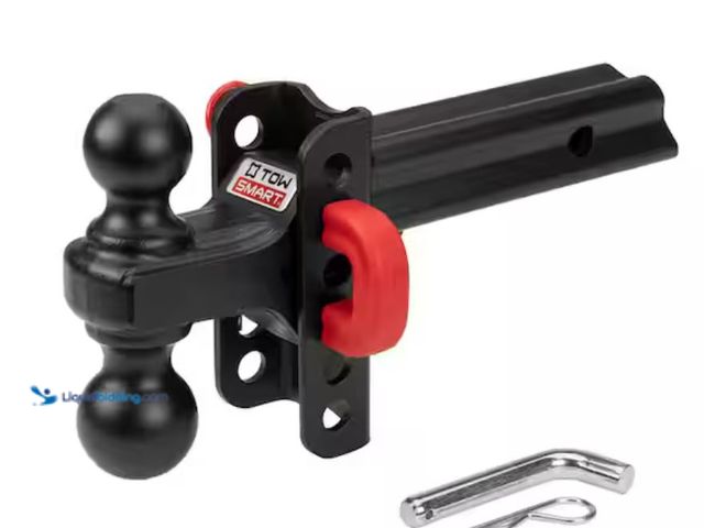 Lot 49-3614364 - TowSmart X-Mount Adjustable Hitch Dual Ball Mount, 3 1/4" Drop, 10,000 lb (Red U-Pin), Model # 9510,...