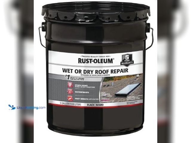 Lot 49-1631005 - Rust-Oleum 5 Gal. Black Wet Or Dry Roof Repair, Model # 301990, Unused, Scuffs/Scratches, Shipping d...