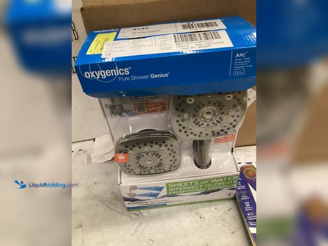 Lot 49-5542860 - 4 pc water saver 5 Setting Combo Shower Head Brushed Nickel Universal Apartment Unused