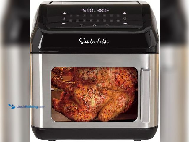 Lot 49-5487655 - Sur La Table Left Hinge Multi-Function Air Fryer, 13 qt, Black (attachments included) (unable to tes...