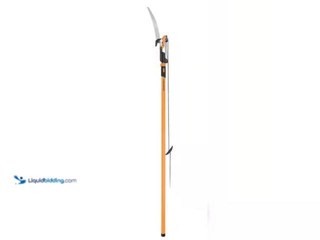 Lot 49-2026124 - Fiskars PowerLever 1-1/8 in. Cut Capacity Steel Saw Blade 15 in. Fiberglass Pole 14 ft. Tree Pruner,...