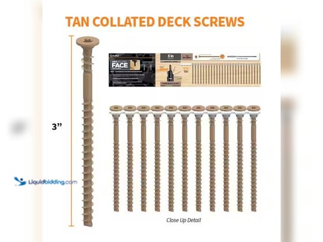 Lot 49-1567958 - Lot of approx. (1000) CAMO #10 x 3 in. Tan Star Bugle-Head Drive Collated Deck Screw, Model # 039504...